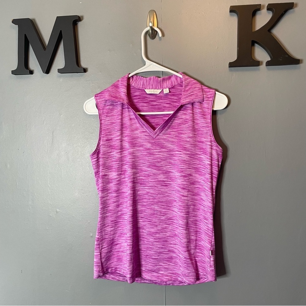 Lady Hagen Women's purple Sleeveless polo tank top size xs